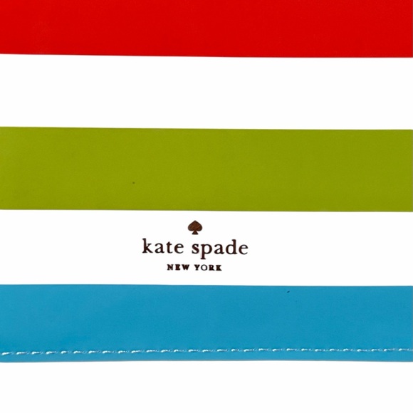 Kate Spade Striped Multicolor Zippered Pouch Clutch - Picture 3 of 7